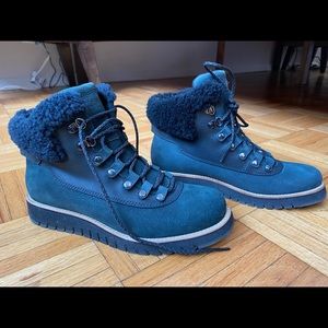 Cole Haan Grand Explorer hiking boot black shearling 6.5